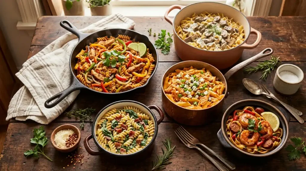 One pot chicken fajita pasta, a bold and flavorful one pot dinner